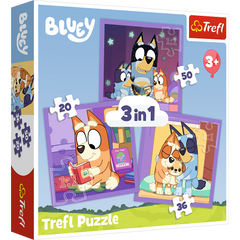 Puzzle 3w1 Poznaj Bluey 34895