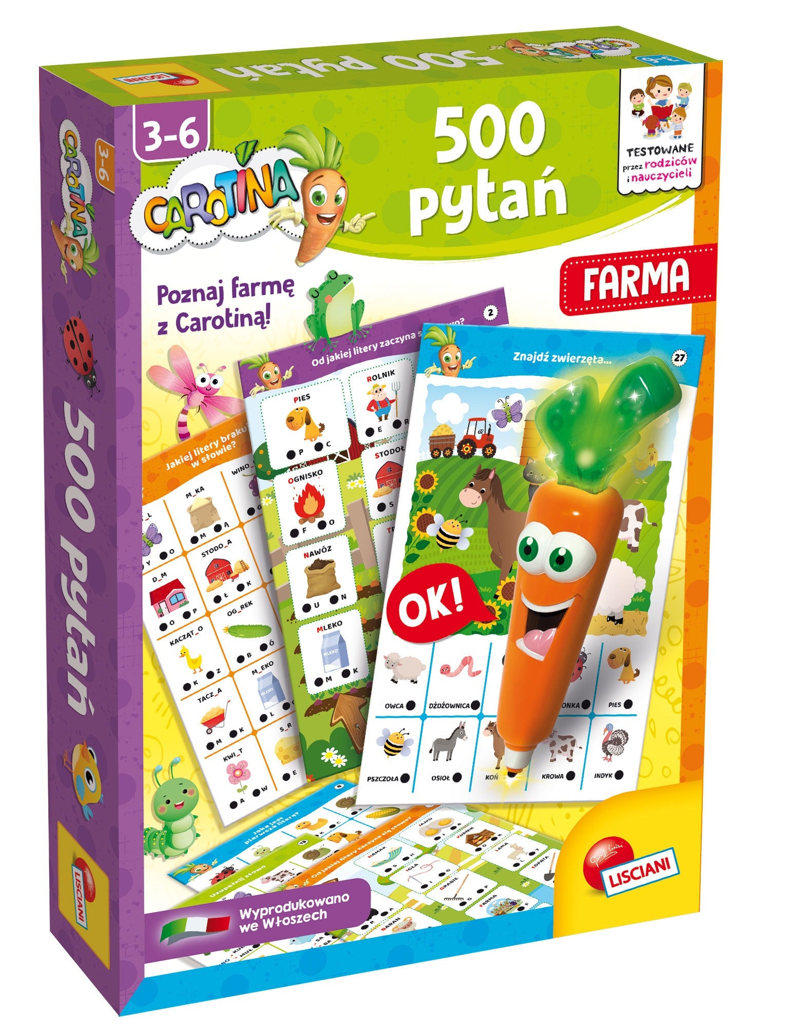 Lisciani Carotina 500 pytań farma 304-PL101283