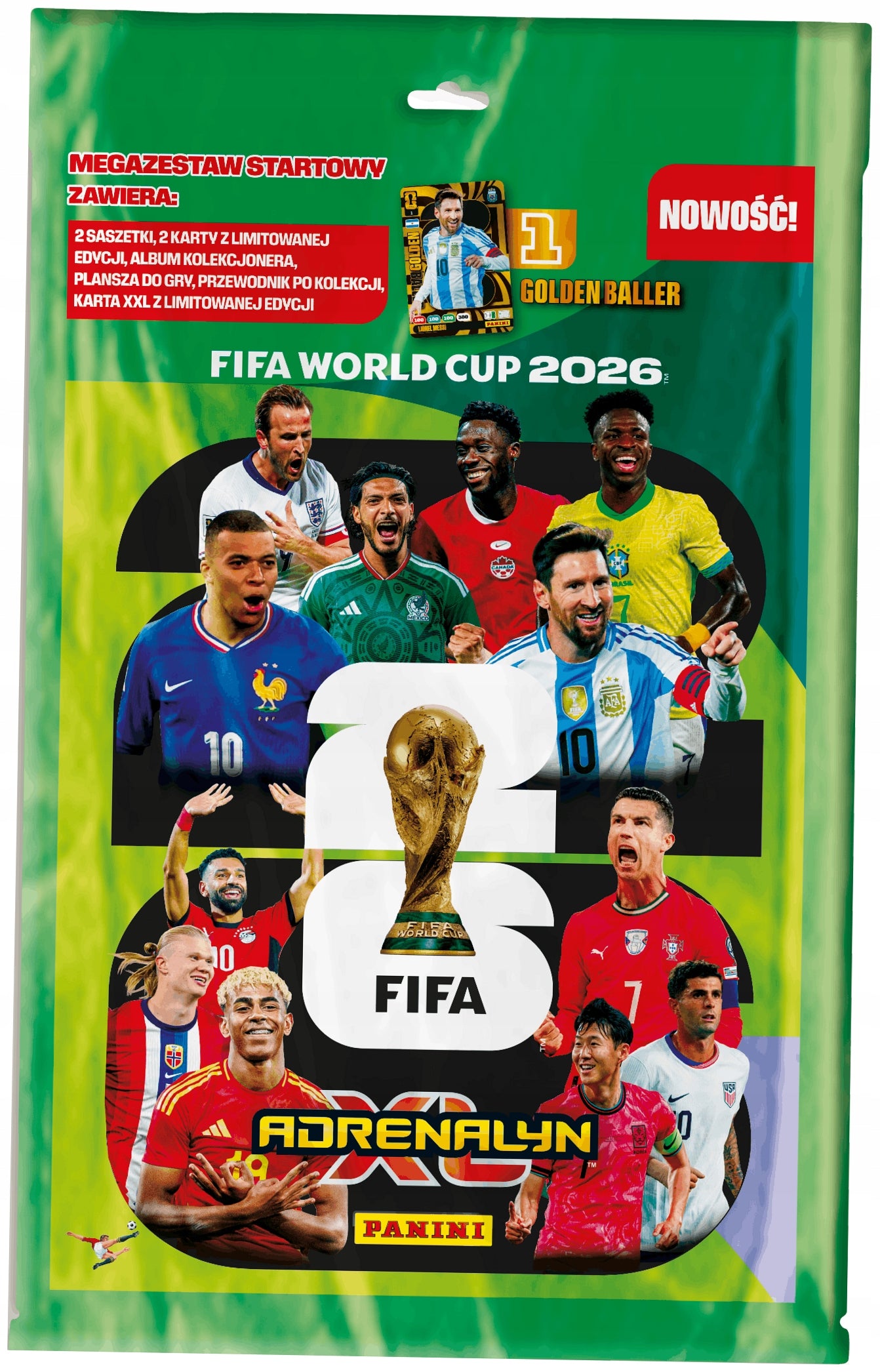 FIFA WORLD CUP 2026 ADRENALYN XL mega zestaw startowy