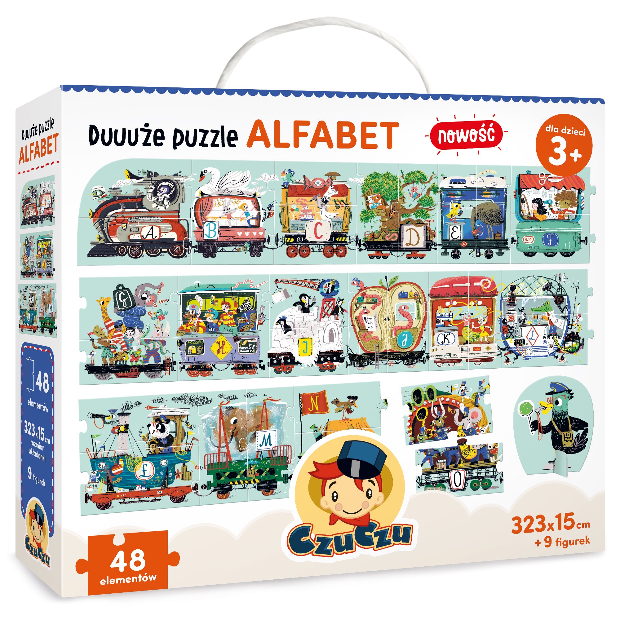 Duuuże puzzle alfabet CzuCzu