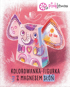 Figurka z magnesem zwierzak do kolorowania Słoń