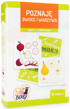 Gra Poznaję owoce i warzywa karty z obrazkami