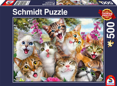 Puzzle 500 PQ Koty robią selfie