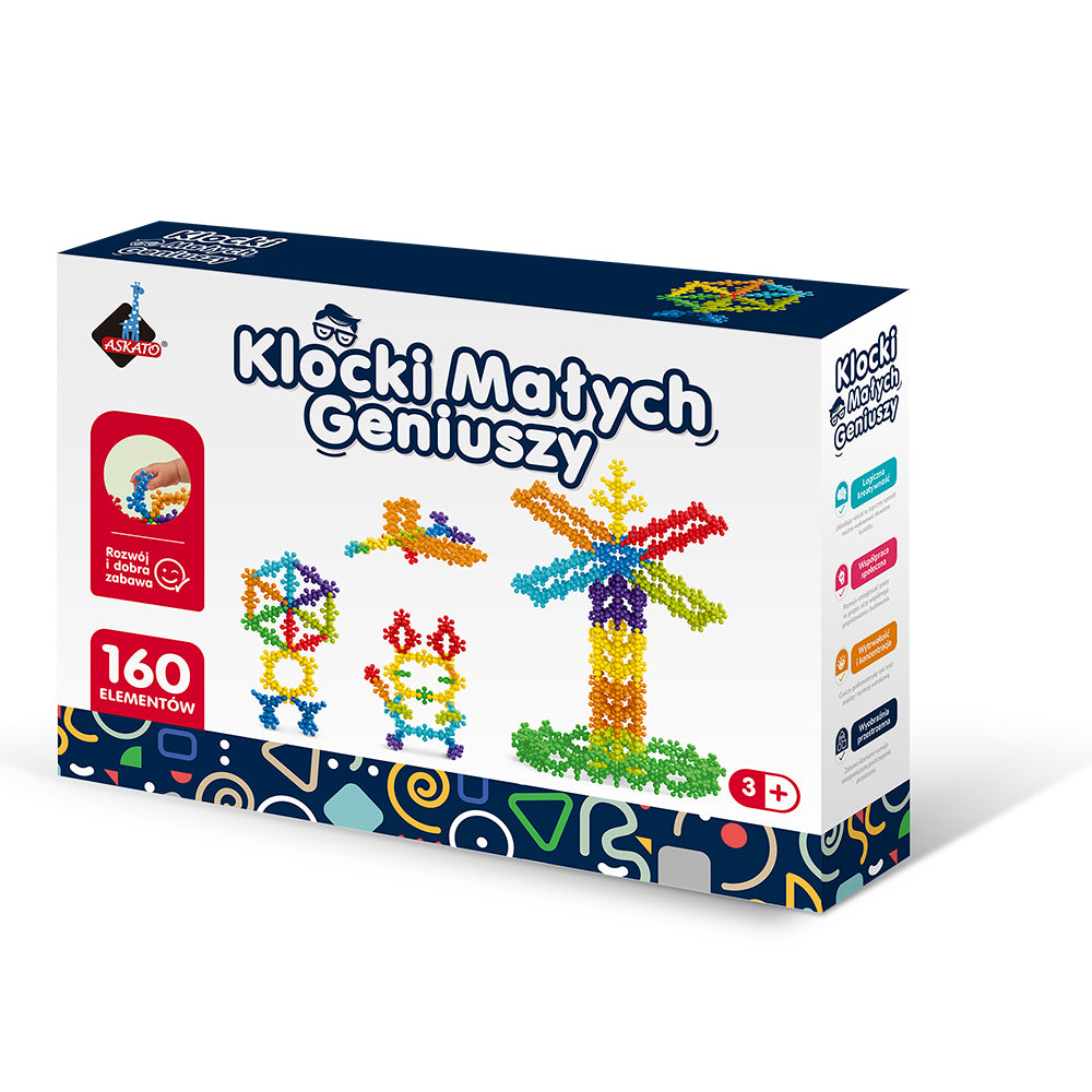 Klocki małych geniuszy kwiatki kulki 160 elementów