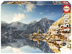 Puzzle 1500 Hallstatt zimą Austria 113420