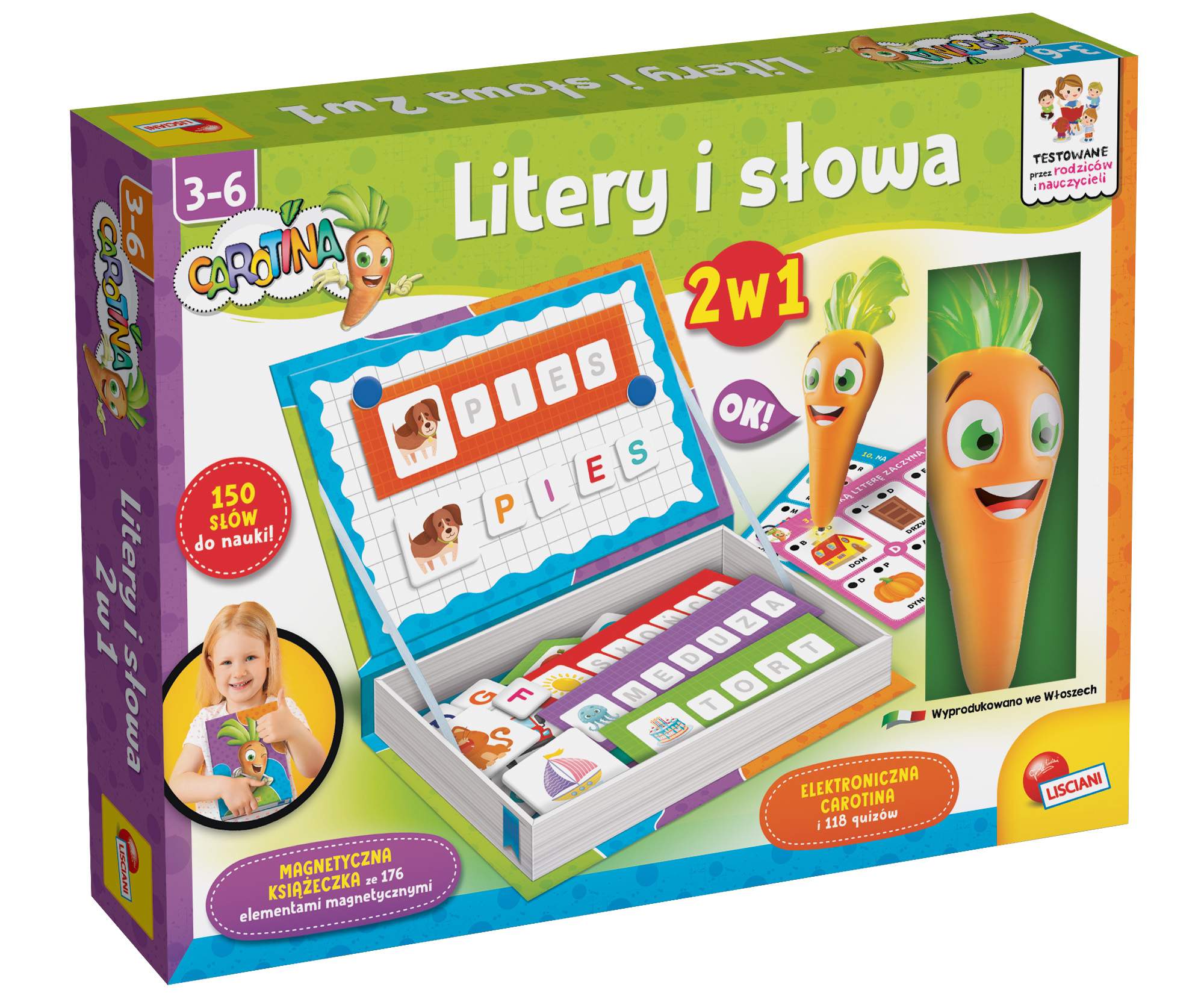 Lisciani Carotina Litery i Słowa 2w1 304-PL110032