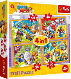 Puzzle 4w1 (35,48,54,70) Super Zings bohaterowie serii 4 34343