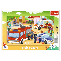 Puzzle 15 ramkowe Pojazdy interwencyjne 31355