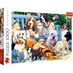 Puzzle 1000 Psy w ogrodzie 10556