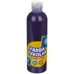 Farba szkolna naturalna tempera Astra 250 ml brokatowa fioletowa (ametyst)