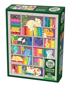 Puzzle 1000 Koty i książki 112201