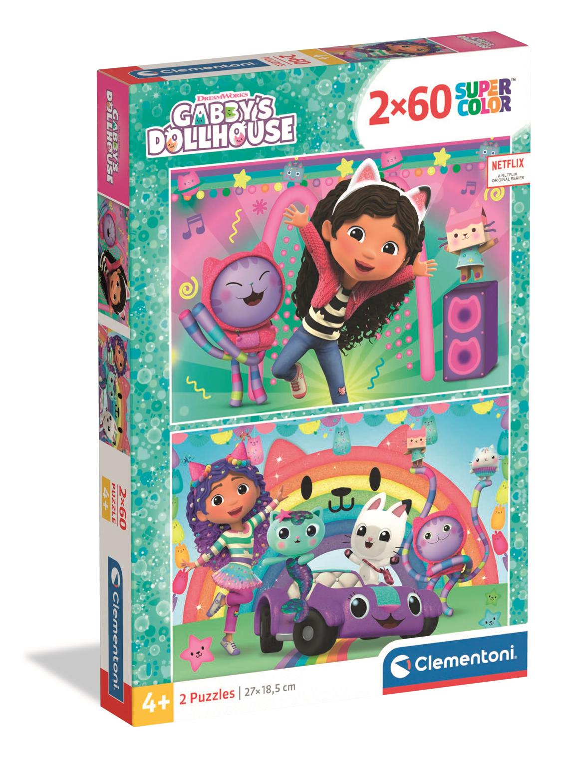 Puzzle 2x 60 Super kolor Gabby's Dollhouse 24819