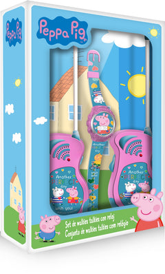 Walkie Talkie Peppa Pig z zegarkiem cyfrowym PP17047