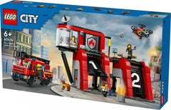 LEGO City Remiza strażacka z wozem strażackim 60414