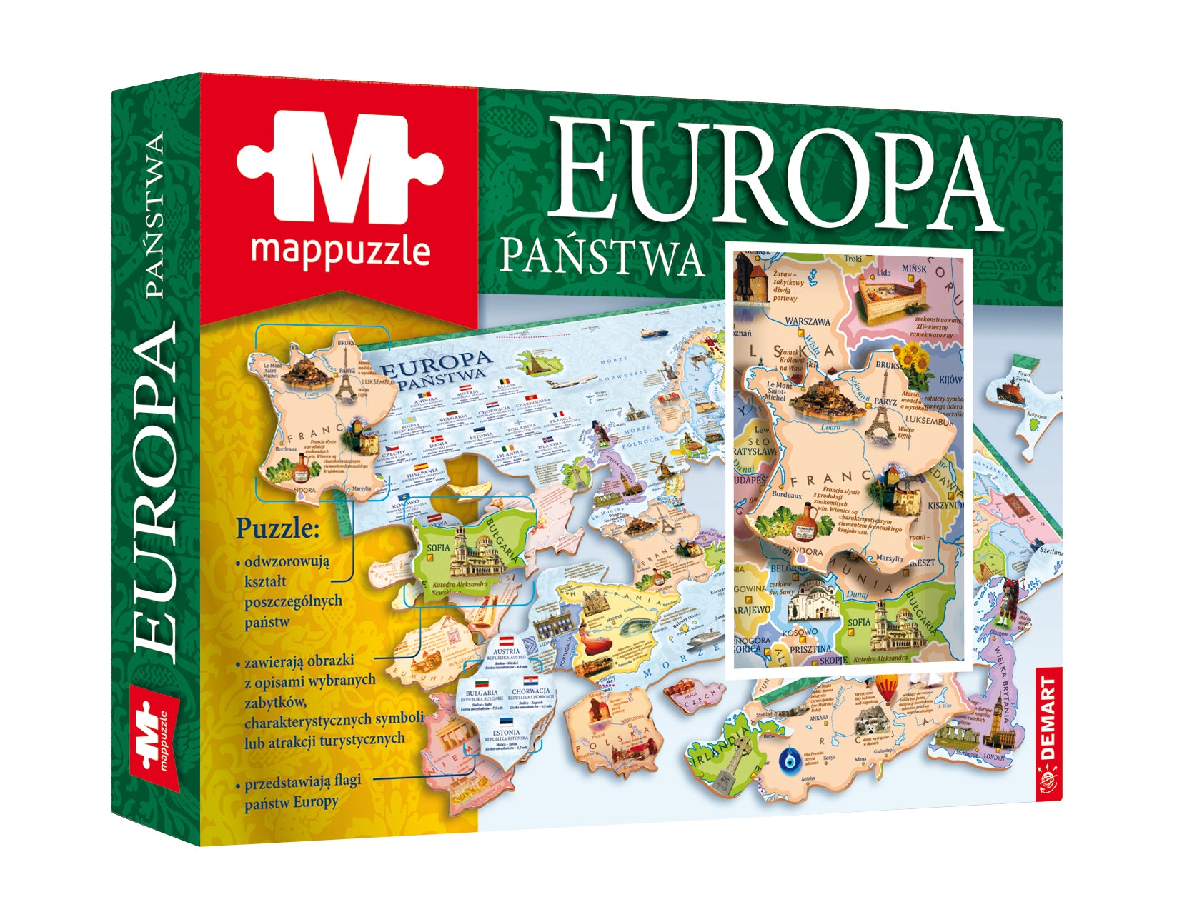 Mappuzle Europa państwa