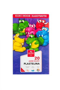 Plastelina Koh-I-Noor 1315s2 20 kolorów 400g op. kartonowe