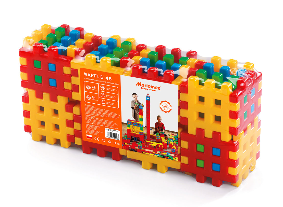 Klocki konstrukcyjne Waffle Kostka 48 elementów