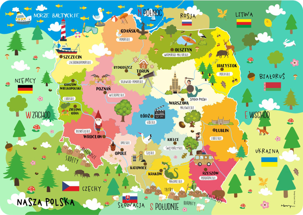 Podkładka na biurko dwustronna B3 mapa Polski