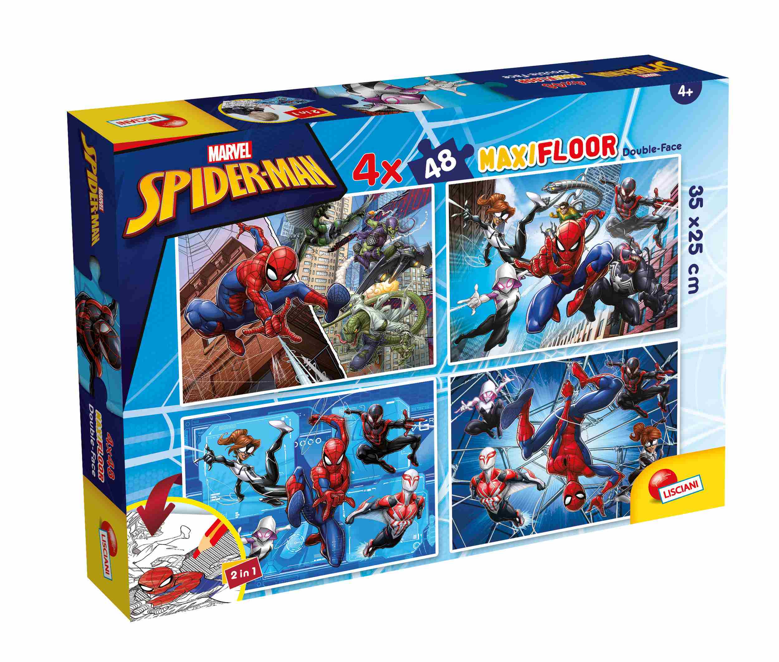 Lisciani Puzzle 4x48  Maxi Floor Spiderman 304-100385