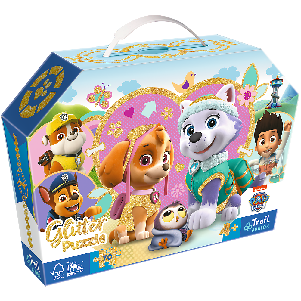Puzzle 70 glitter w kuferku Urocza Skye i Everest 53015