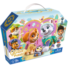 Puzzle 70 glitter w kuferku Urocza Skye i Everest 53015