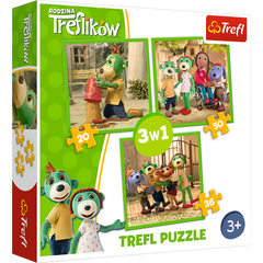 Puzzle 3w1 (20,36,50) Zabawy Treflików 34838