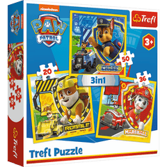 Puzzle 3w1 (20,36,50) Mrshall Rubble i Chase Psi Patrol 34839