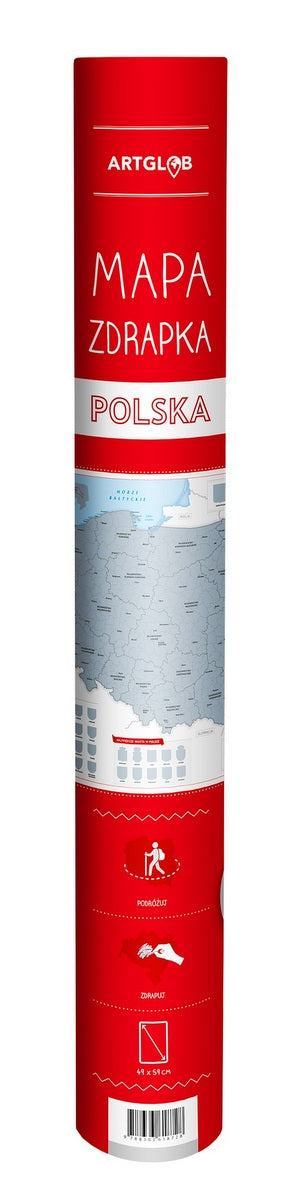 Mapa zdrapka Polska 1:1 500 000