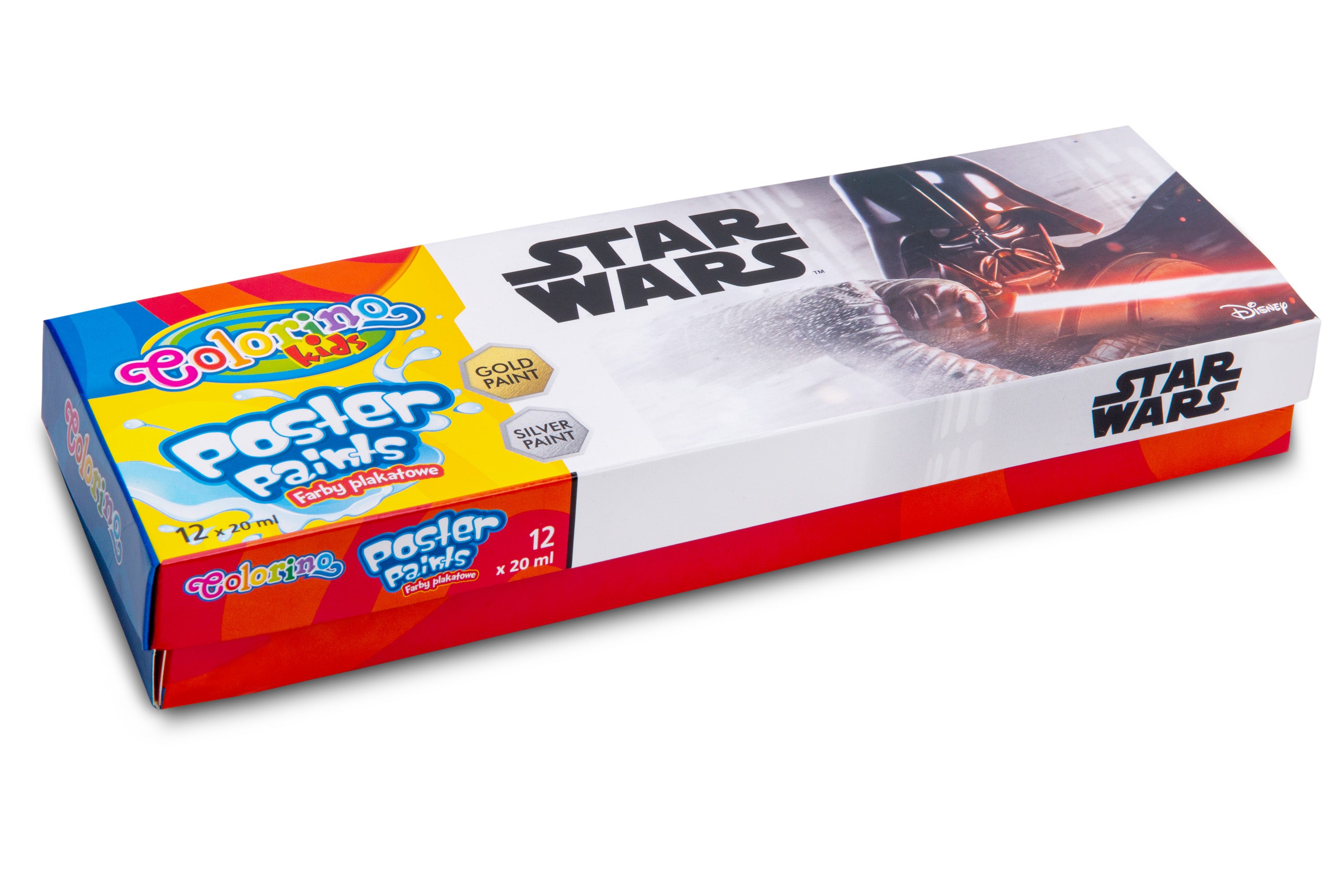 Farby plakatowe mix 20 ml Colorino Kids 12 kolorów Star Wars