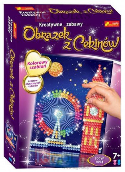 Cekinowy obrazek londyn nocą