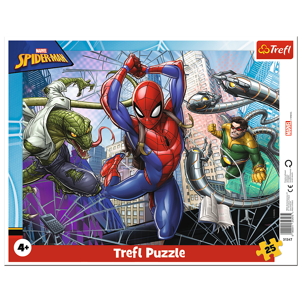 Puzzle 25 ramkowe Odważny Spiderman 31347