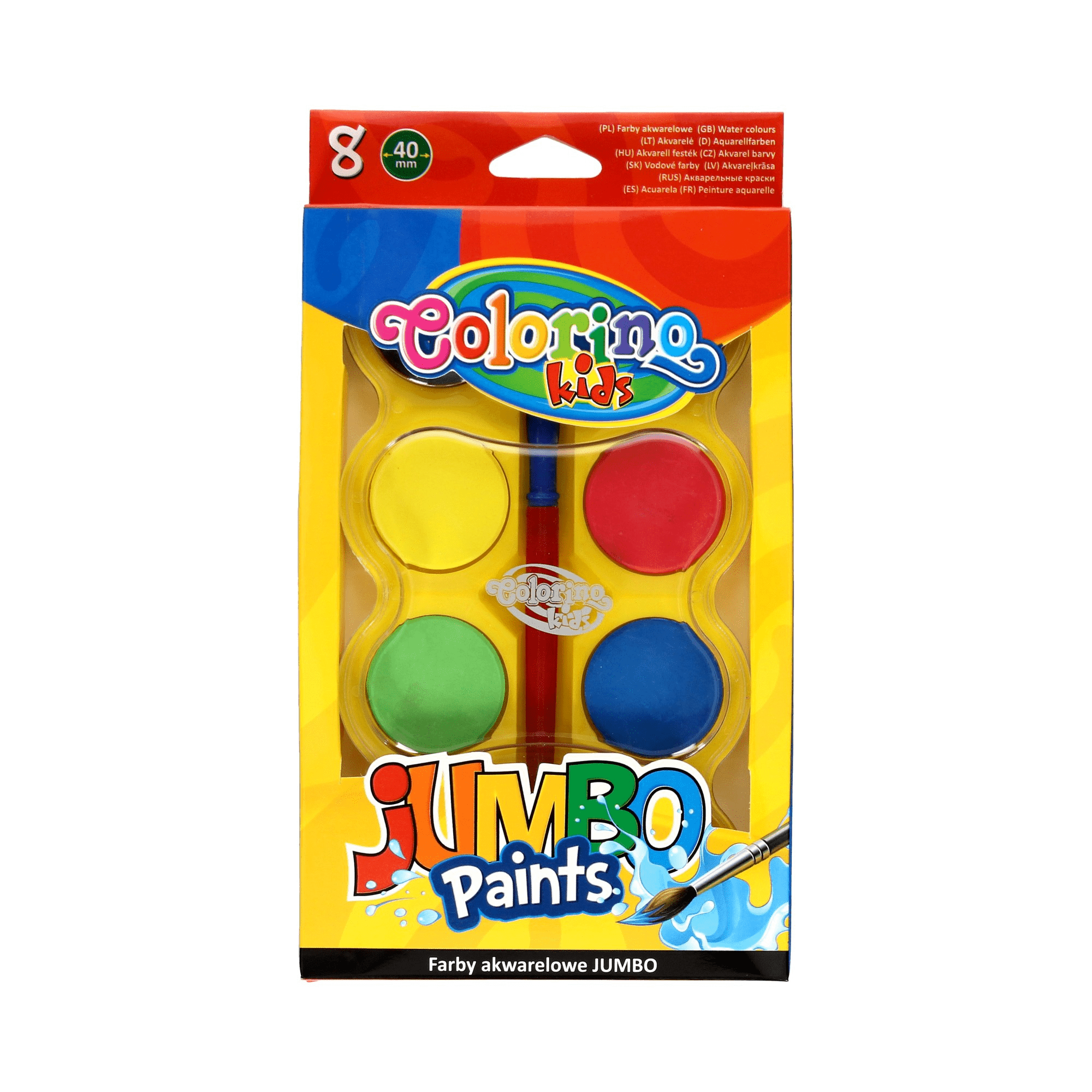Farby akwarele jumbo Colorino 8 kolorów 282897