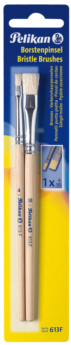 Pędzelki płaskie Pelikan gr 4,10 2 sztukI blister