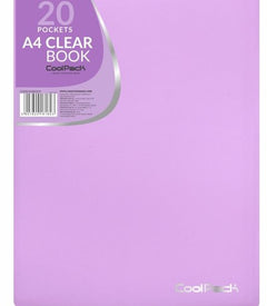 Teczka clear book A4 Coolpack Pastel 20 koszulek fiolet