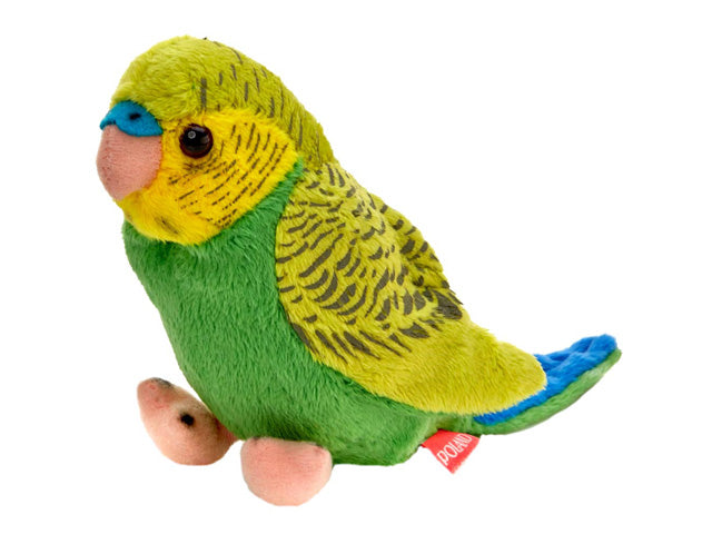 Maskotka ZOO Papuga falista zielono-niebieska 13cm