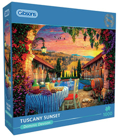 Puzzle 1000 Zachód słońca w Toskanii Włochy 113723