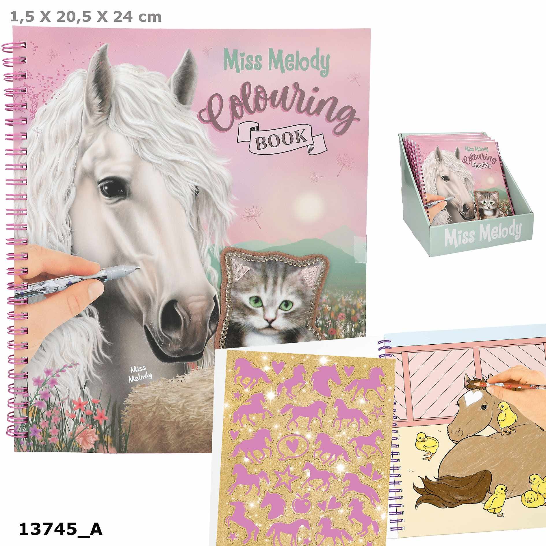 Kolorowanka Miss Melody z cekinową okładką 13745A