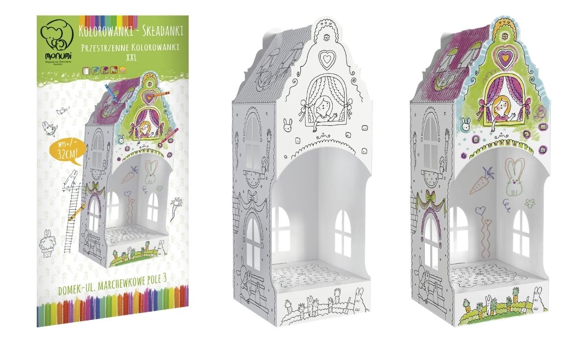 MINI Domek do kolorowania Marchewkowe Pole