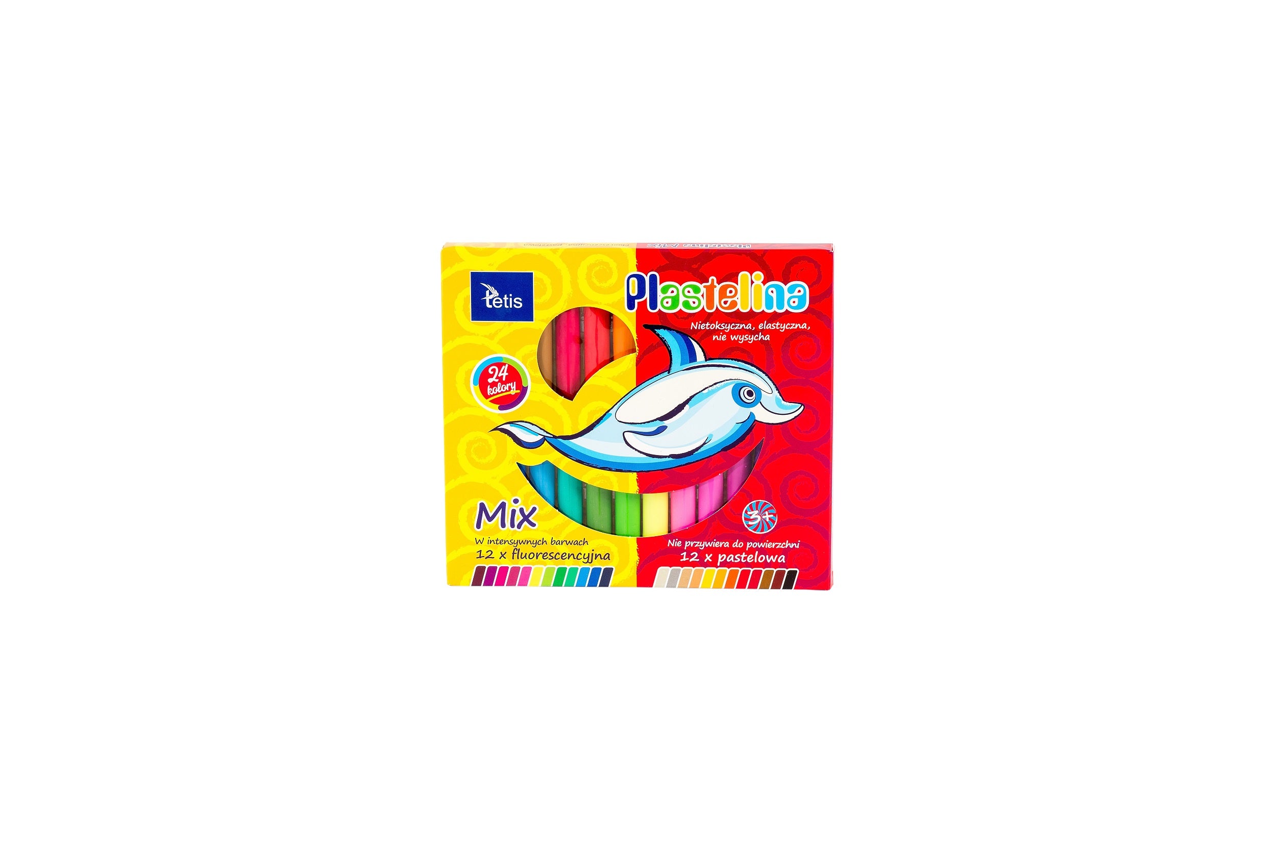 Plastelina Tetis 24 kolory 15g