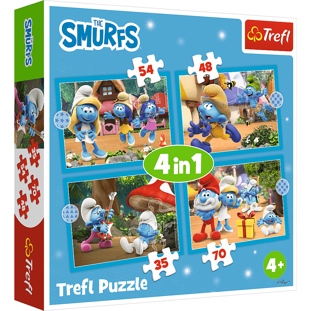 Puzzle 4w1 Wioska Smerfów 34656
