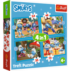 Puzzle 4w1 Wioska Smerfów 34656