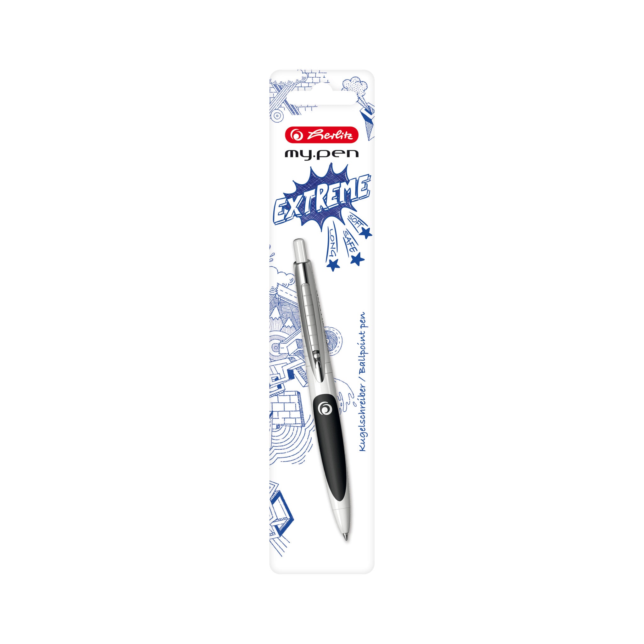Długopis my.pen Herlitz biały-czarny
