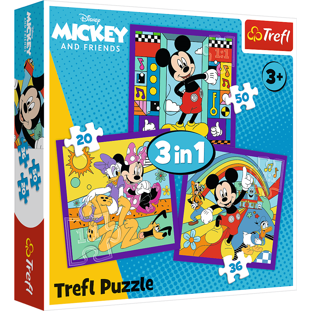 Puzzle 3w1 Miki i jego wesoła ekipa 34894