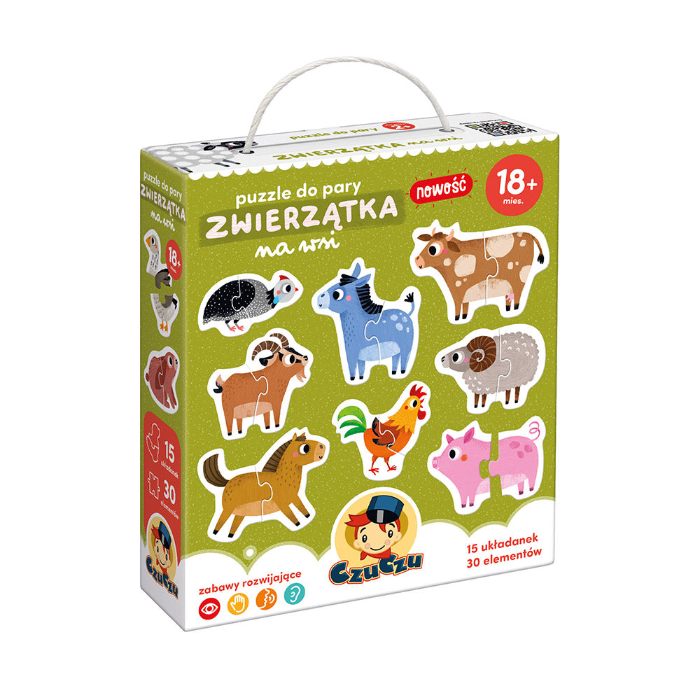 Puzzle do pary Zwierzątka na wsi CzuCzu