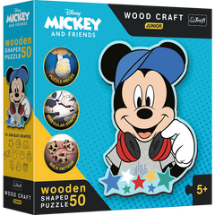 Puzzle 50 drewniane Wood Craft Junior W świecie Mickey 20199
