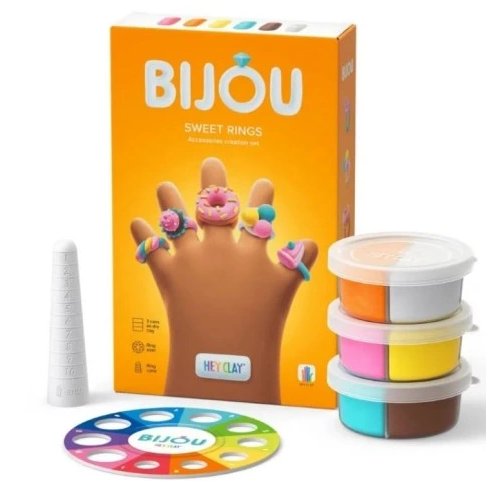 Masa plastyczna Hey Clay Bijou słodkie pierścionki