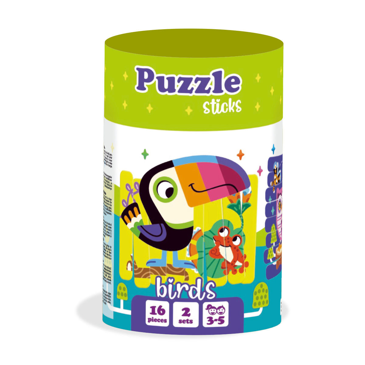 Puzzle 16 patyki Ptaki RK1090-04