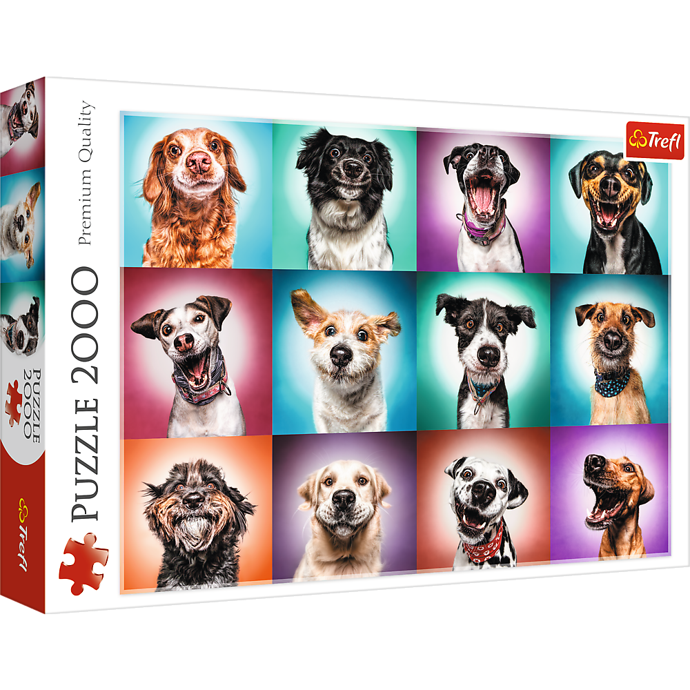 Puzzle 2000 Zabawne psie portrety II 27119