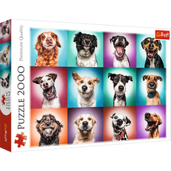 Puzzle 2000 Zabawne psie portrety II 27119