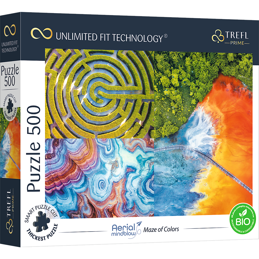 Puzzle 500 UFT Aerial Mindblow: Maze of Colors 37460
